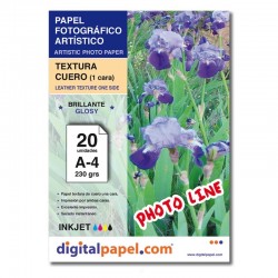 Papel textura cuero (20 hojas)