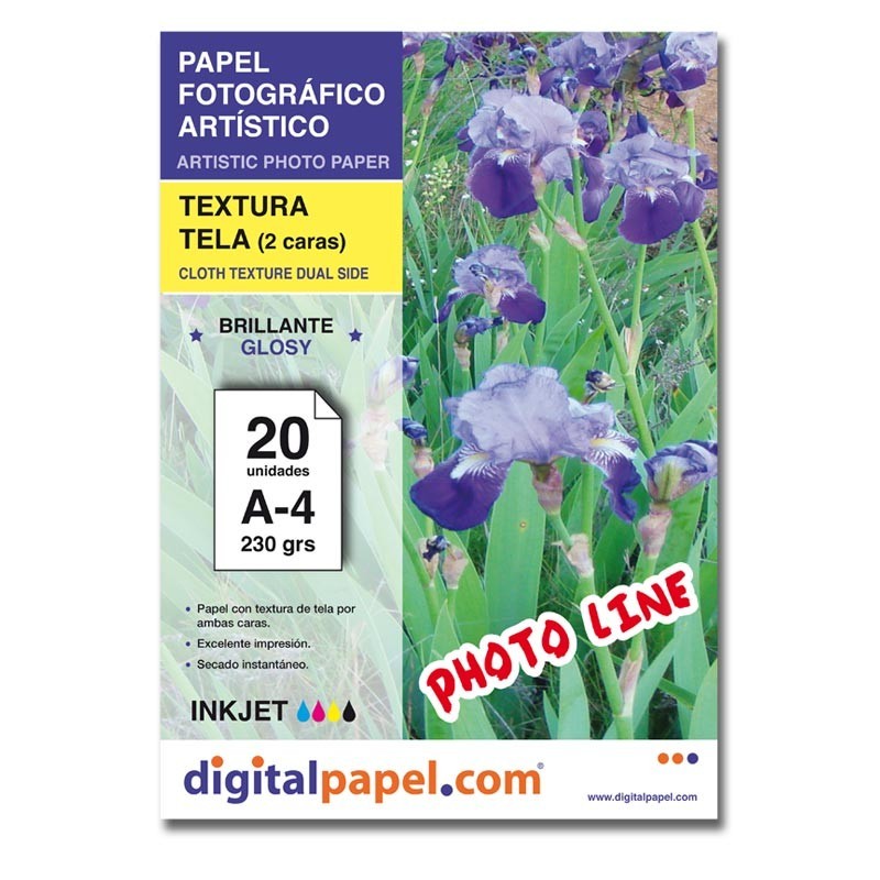 Papel textura tela (50 hojas)